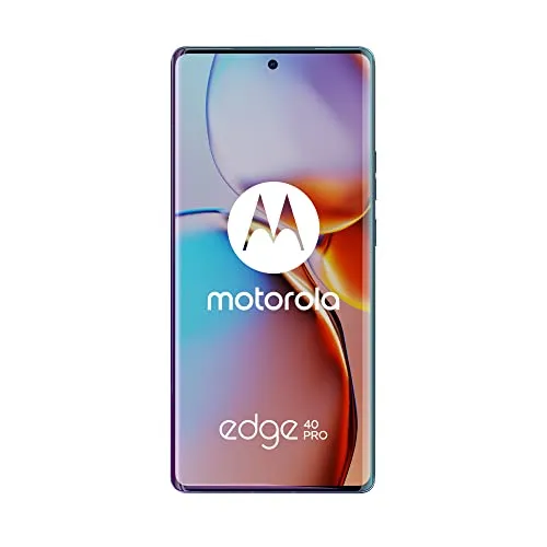 Motorola Edge 40 Pro Lunar Blue - High-Performance Smartphone - Handys ohne Vertrag: Das Motorola Edge 40 Pro begeistert mit 5G-Speed, 12 GB RAM und einem beeindruckenden Dreifach-Kamerasystem für brillante Fotos bei jedem Licht.