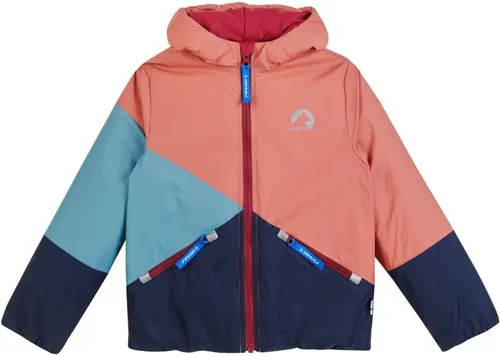 Finkid Sirkus Kinderjacke - Größe 100/110 - Wasser- und schmutzabweisende Zip-In-Jacke in schickem Colorblockdesign, ideal für wechselhaftes Wetter und umweltfreundlich.