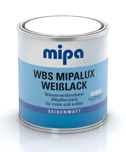 Mipa WBS Mipalux Weißlack Türenlack Holzlack seidenmatt 750ml weiß