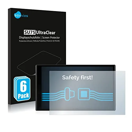 Savvies 6 Stück Schutzfolie für Garmin DriveSmart 61 LMT-D Displayschutz-Folie Ultra-Transparent