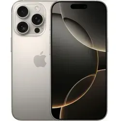 Apple iPhone 16 Pro 128GB Titan Natur - Silber, extrem robust mit Titan-Design und 48 MP Kamera für beeindruckende Fotos und Videos