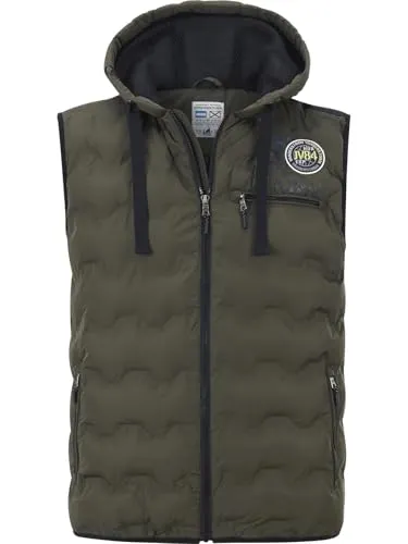 Jan Vanderstorm Herren Steppweste Erkulf oliv, 3XL (XXXL) - 64 - Moderne Steppweste für Männer: Ärmelos, mit durchgehendem Reißverschluss und praktischen Taschen. Ideal für Outdoor-Aktivitäten und Freizeit, bietet sie Komfort und Bewegungsfreiheit. Hergestellt aus strapazierfähigem Material in olivgrün.