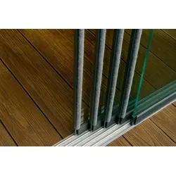 4er Set Winddichtprofil Aluminium Bürstendichtung für Glasschiebetüren 10mm - Hochwertiges 4er Set Winddichtprofile für 10mm Glasschiebetüren. Aus robustem Aluminium, 230 cm lang und individuell kürzbar. Effektiver Schutz vor Zugluft und Insekten für mehr Wohnkomfort.