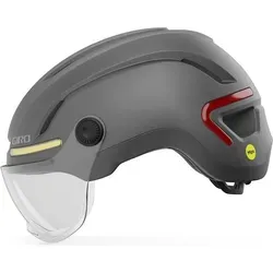 Giro Ethos Shield Integrated MIPS Urban Helm mit LED-Beleuchtung - Herren Helm in Grau, ausgestattet mit integrierter MIPS-Technologie für optimalen Schutz und LED-Beleuchtung für mehr Sicherheit im Straßenverkehr.