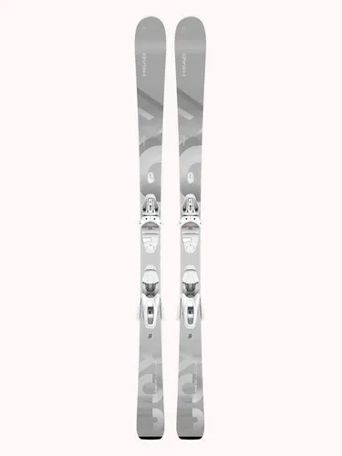HEAD Damen All-Mountain Ski e.pure Joy + JOY 9 GW SLR - Der Pure Joy ist der ideale Ski für Einsteigerinnen und Fortgeschrittene. Seine leichte Konstruktion und innovative Technologie sorgen für einfache Handhabung und optimale Kontrolle auf der Piste. Die JOY 9 GW SLR Bindung ergänzt diesen Ski perfekt.