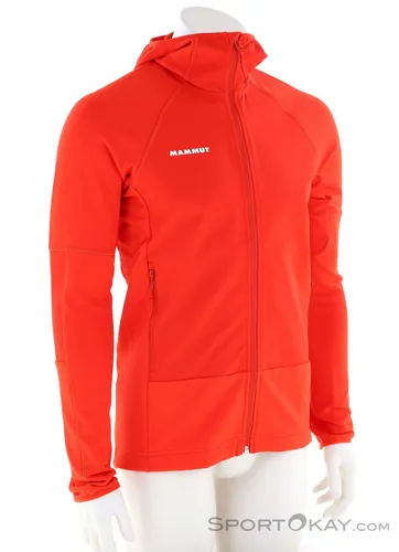 Mammut Massone ML Hooded Jacket Men – Mammut Red (3778) XL - Funktionsjacken mit helmtauglicher Kapuze, ideal für Klettern und Bouldern, bietet hervorragende Bewegungsfreiheit und Atmungsaktivität durch elastisches Hightech-Mischgewebe.