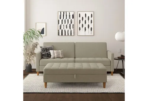 Dorel Home 3-Sitzer Presley mit Bett-Funktion - Einzelsofa mit verstellbarer Rückenlehne für hohen Sitzkomfort und modernem Design, ideal für dein Wohnzimmer.