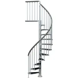 Dolle Aussentreppe Gardenspin 307,5-352,5cm - Platzsparende Außentreppe mit 14 Stufen, ideal für kleine Gärten. Robustes TRIMAX®-Material sorgt für Langlebigkeit und Insektenresistenz.