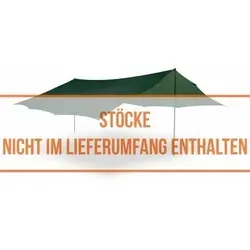 Hilleberg Tarp 20 UL - Leichter Wetterschutz (4,4 x 4,4 m) - Zelte - Extrem vielseitiges Tarp aus Kerlon 1200, ideal für Gruppen, schnell aufstellbar und perfekt für Pausen in der Natur.