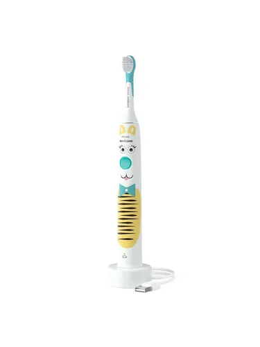 Philips Sonicare For Kids HX3601 - Design a Pet Edition Zahnbürste - Zahnpflege für Kinder mit tierischem Design, sanfte Reinigung für gesunde Zähne und Spaß beim Zähneputzen.