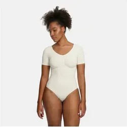 creamy fabrics T-Shirt Bodysuit Shapewear mit String – Figurformender Body für Damen - Figurformender Bodysuit mit starker Kompression für eine schlanke Silhouette. Nahtlos, atmungsaktiv und ultraweich – ideal für den ganzen Tag. Praktischer Druckknopfverschluss für einfaches An- und Ausziehen.