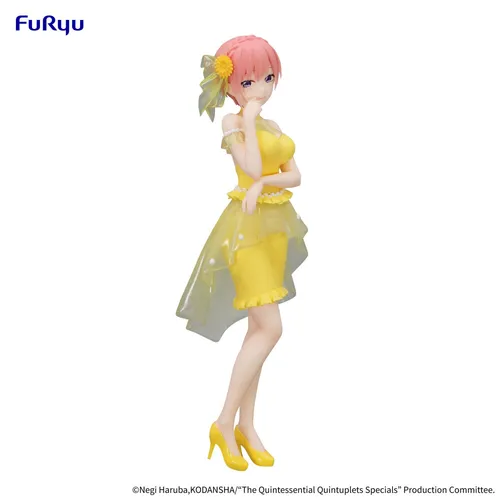 Furyu The Quintessential Quintuplets Trio-Try-iT PVC Statue Nakano Ichika - Puppen & Sammelfiguren: 21 cm große PVC-Statue von Nakano Ichika im Pastel Dress, perfekt für Sammler und Fans der Serie.