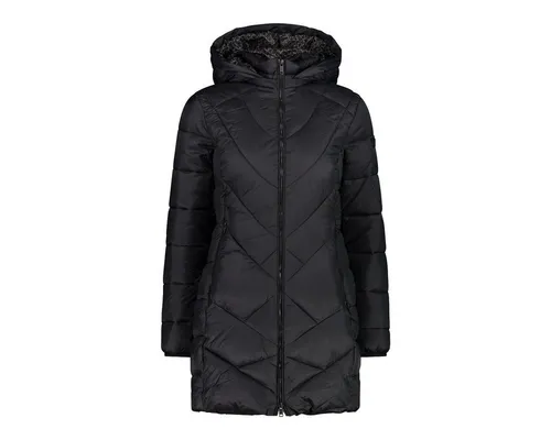 CMP Wintermantel Parka Snaps Hood, schwarz Damen Größe 36 - Funktionsjacke mit 3M Thinsulate-Wattierung für optimale Wärme und wasserabweisender Behandlung, ideal für kalte Tage und leichten Regen.