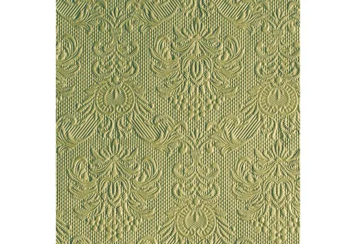 Ambiente Luxury Paper Products Papierserviette, Servietten Papier 33x33cm Elegance geprägt 15 Stück Lindgrün Perlmutt