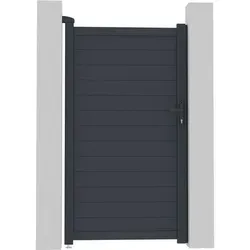 Gartentor aus Aluminium "Marc" 101,2 x 180,9 cm - Elegantes Grau - Modernes Gartentor 'Marc' aus Aluminium, ideal für einen stilvollen Eingang. Robust und rostfrei, bietet es Sicherheit und Langlebigkeit. Maße: 101,2 x 180,9 cm.
