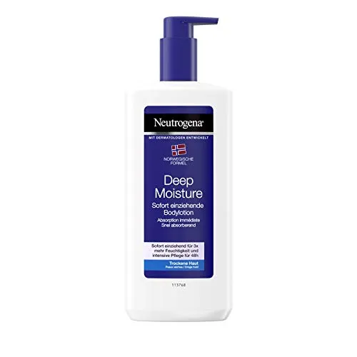 Neutrogena Norwegische Formel Bodylotion, Deep Moisture, für trockene Haut, sofort einziehend, 400ml