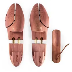 Blumtal TESTSIEGER Premium Schuhspanner Zedernholz - Ergonomisch und pflegend - Schuhspanner aus unbehandeltem Zedernholz, der Feuchtigkeit entzieht und einen angenehmen Duft verströmt. Inklusive Schuhlöffel für maximale Schuhpflege.