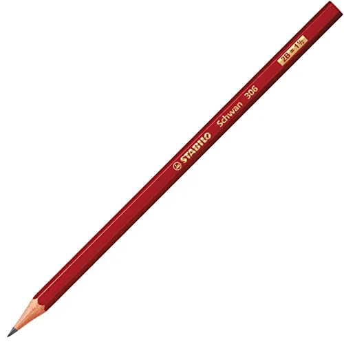 STABILO - Bleistift - Schwan in rot - Einzelstift - Härtegrad 2B