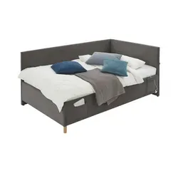 Meise Möbel Cool Polsterliege - Elegante Liege mit massivem Holzfuß - Betten: Hochwertige Polsterliege mit eichefarbigem Holzfuß für optimalen Sitz- und Liegekomfort. Ideal zum Entspannen und Lesen in jedem Raum.