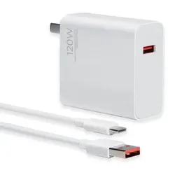 Xiaomi MDY-13-EE 120W Ladegerät mit USB-C Kabel - Schnellladegerät von Xiaomi mit 120W Leistung für effizientes Laden aller Smartphones. Inklusive 1m USB-C Kabel für optimalen Komfort und einfache Handhabung.
