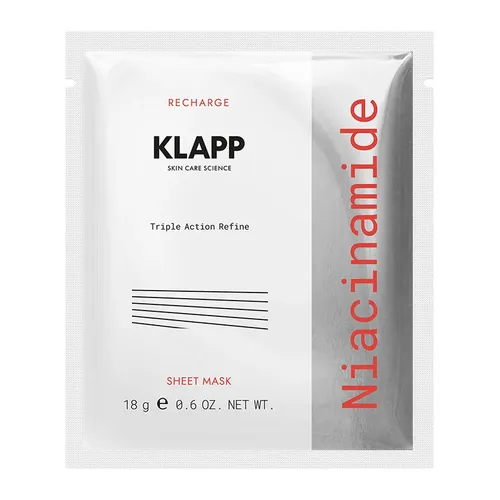 Klapp Niacinamide Triple Action Refine Sheet Mask, 1St.