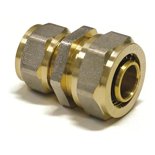 Pipetec Schraubfitting Kupplung Übergang 26x3 20x2 mm Verbinder Reduzierung für Mehrschicht-Verbundrohr, DVGW, UBA-konform, bis max.100°C