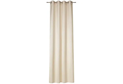Joop! Ösenschal J-Allovers, Naturfarben - Eleganter Ösenschal (140x250 cm) aus strapazierfähigem Textil, blickdicht und pflegeleicht, für stilvolle Fensterdekoration in jedem Raum.