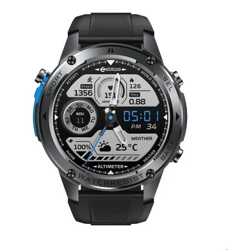 Zeblaze Stratos 2 Ultra GPS Smart Watch - Smartwatch mit robustem Design, AMOLED-Display und umfassenden Fitness-Funktionen wie GPS, Herzfrequenz- und Blutsauerstoffmonitor. Ideal für Outdoor-Enthusiasten und Sportler.