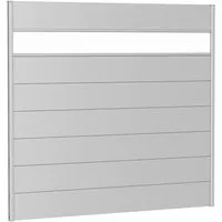 Biohort Sichtschutz mit Acrylglas, ca. B200/H180 cm, Silber - Sichtschutz für Garten & Terrasse: Robustes, korrosionsbeständiges Material mit elegantem Acrylglas-Element für optimale Privatsphäre und stilvolles Design.