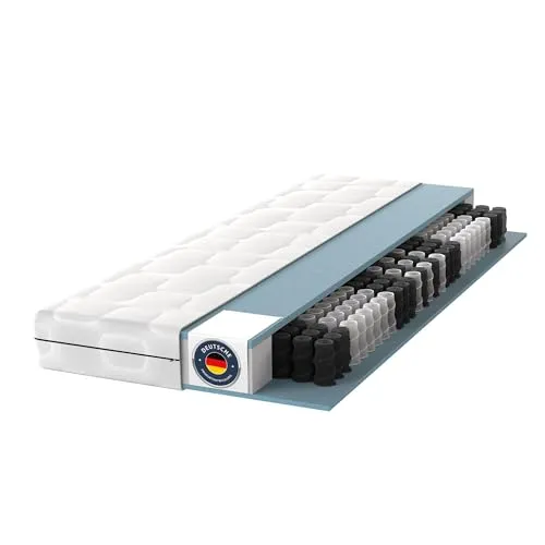 BMM Matratze 80x200 cm Ortho Medic - Matratzen mit ergonomischer 7-Zonen Taschenfederkern, Härtegrad H3, ideal für bis zu 130 kg, mit 100 Nächten Probeschlafen für risikofreies Testen.