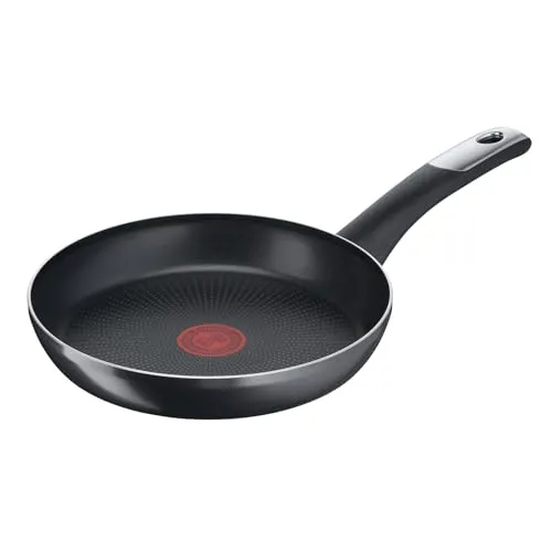 Tefal Bratpfanne Hard Titanium Essential 24 cm - Pfanne aus Aluminium mit innovativer Titanium Antihaftversiegelung und Thermo-Signal für perfekte Temperaturkontrolle, geeignet für Gas, Elektro und Glaskeramik.