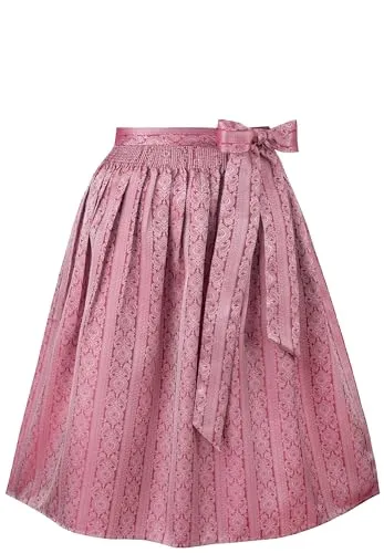 Stockerpoint Corinna Damen Midi Dirndlschürze, rose, 46-50 - Dirndlschürzen in rose, 70 cm lang, ideal für moderne und klassische Dirndl. Hochwertiger Allover Jacquard betont die feminine Passform, passt zu zahlreichen Dirndlmodellen.