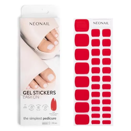 GEL STICKERS EASY ON P03 - Nagelkunst-Zubehör - GEL STICKERS EASY ON P03 - Klassisches Rot für stilvolle Nägel. In nur 20 Minuten zur perfekten Pediküre. Enthält 32 Sticker, eine Minifeile und ein Rosenholzstäbchen für müheloses Auftragen.