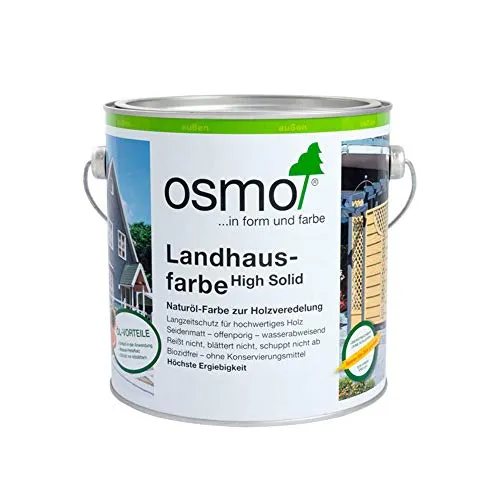 Osmo Landhausfarbe 2311 Karminrot, 2,5l - Lacke für Terrassendielen, wetterfest und UV-beständig für langlebigen Schutz und strahlende Farben.