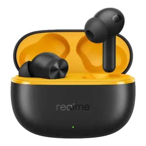 realme Buds T200 Lite RMA2415-A Volt Black EU - Kopfhörer mit beeindruckendem Sound und langer Akkulaufzeit, ideal für Musikliebhaber unterwegs.