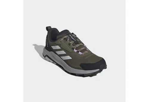 adidas Damen Terrex Anylander Hiking Shoes - Olive Strata/Dash Grey/Night Cargo - Wanderschuhe mit verstärkter Zehenkappe, EVA-Zwischensohle und Traxion Außensohle. Ideal für Outdoor-Abenteuer, bestehen sie aus mindestens 20 % recycelten Materialien.