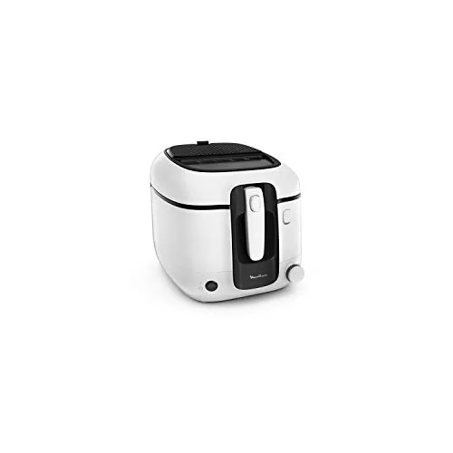 Moulinex SUPER UNO AM312010 Fritteuse 1800 W - Weiß - Fritteuse mit 2,2 L Fassungsvermögen, ideal für knusprige Pommes für bis zu 6 Personen. Dank leichter Reinigung und Deep Clean Technologie ist sie perfekt für alle Snackliebhaber!