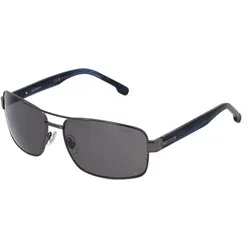 Carrera 8063/S Herren-Sonnenbrille – Stilvoller Schutz mit Metall-Gestell - Elegante Carrera Herren-Sonnenbrille in Silber mit grauen Gläsern. Leichtes Metall-Gestell für hohen Tragekomfort und modisches Design.