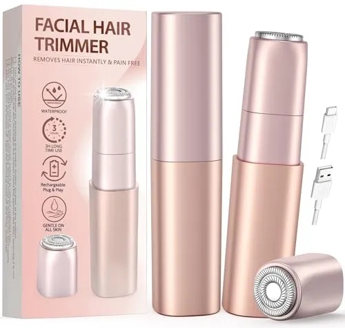 iFanzeTech Mini Rasierer für Damen – Aufladbarer Gesichtshaarentferner - Hochwertiger, kabelloser Gesichtshaarentferner für Frauen mit stylischem Design. Perfekt für die sanfte Rasur von Oberlippe, Kinn und Wangen – ideal für unterwegs!