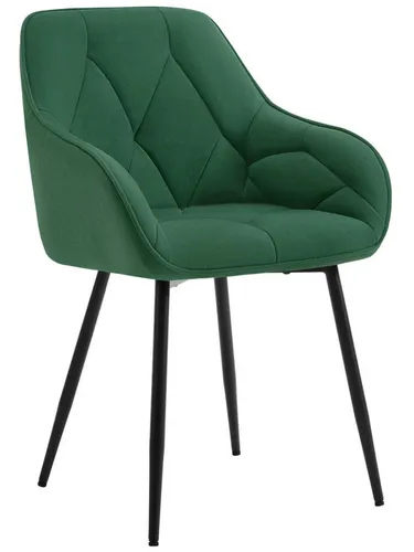 Woltu Polsterstuhl - Ergonomischer Samt-Esszimmerstuhl - Polsterstühle mit bequemer Schaumstoffpolsterung und robusten Metallbeinen, ideal für Esszimmer, Home Office oder Wohnzimmer. Verstellbare Fußpolster schützen Ihren Boden.