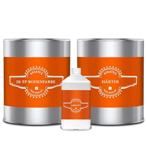 BEKATEQ 2K Epoxidharz Bodenversiegelung BE-702 - Hochbelastbare 2K Epoxidharz Bodenbeschichtung für Innen und Außen. Ideal für Garagen und Werkstätten, schnell aushärtend, UV-stabil und fugenlos. Schützt vor Chemikalien und ist befahrbar.