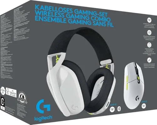 Logitech G Wireless Gaming Combo - Kabelloses Gaming Zubehör - Gaming Zubehör für ein immersives Spielerlebnis, inklusive kabellosem Headset mit langer Akkulaufzeit und hoher Klangqualität.