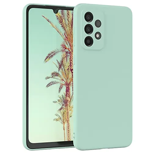 EAZY CASE - Silikonhülle für Galaxy A33 5G Hülle Silikon Case Grün weich stoßfeste Handyhülle Schutzhülle mit Kameraschutz Dünn Premium Schutz Cover TPU Phone Bumper in Pastell Mintgrün Matt