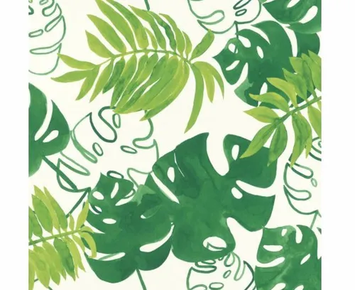 Rasch Textil Tapete Vlies Greenhouse 138887 Grün Weiß stylisch Blätter