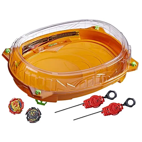 Hasbro Beyblade Burst QuadDrive Cosmic Vector Battle Set - Battling Tops Set mit 4-in-1 Kreiselkonfiguration für spannende Battles, inkl. Beystadium-Arena und Starter, ideal für Kinder ab 8 Jahren.