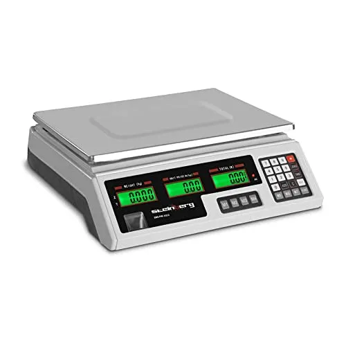 Steinberg Systems Präzisionswaage SBS-PW-402CS - Feinwaage mit 40 kg Kapazität und 2 g Genauigkeit, ideal für präzise Messungen in verschiedenen Einsatzbereichen. 6 LCD-Displays und 7 Speicherplätze für effizientes Arbeiten.