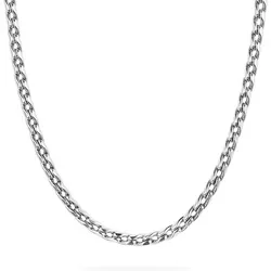 CHRIST Goldkette Damen-Kette 585er Weißgold - Elegante moderne Kette - Ketten ohne Anhänger, aus 585 poliertem Weißgold, mit Karabinerverschluss, ideal für jeden Anlass und perfekt als Geschenk.