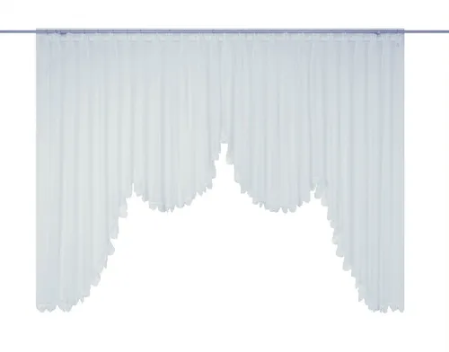 Wirth Gardine Elena mit Plauener Spitze - Elegante halbtransparente Gardine aus Sablé mit echter Plauener Spitze, ideal für stilvolle Fensterdekoration und pflegeleicht dank 100% Polyester.