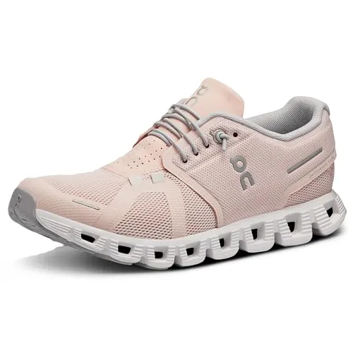 ON Running Cloud 5 Damen Sneakers - Komfortable Laufschuhe in Shell-White - Laufschuhe für Damen mit innovativem CloudTec® Dämpfungssystem und 100% recyceltem Oberschuh. Ideal für Anfänger und Fortgeschrittene, bieten maximalen Komfort und Stabilität.