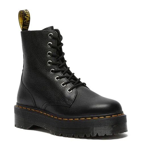 Dr. Martens Jadon III Damen Schnürboots Schwarz 36 EU - Wanderschuhe aus weichem Nappaleder mit 4 cm Plateausohle, ideal für Komfort und Stil bei jedem Wetter. Ausgestattet mit praktischem Reißverschluss und robustem Grip für sicheres Auftreten.